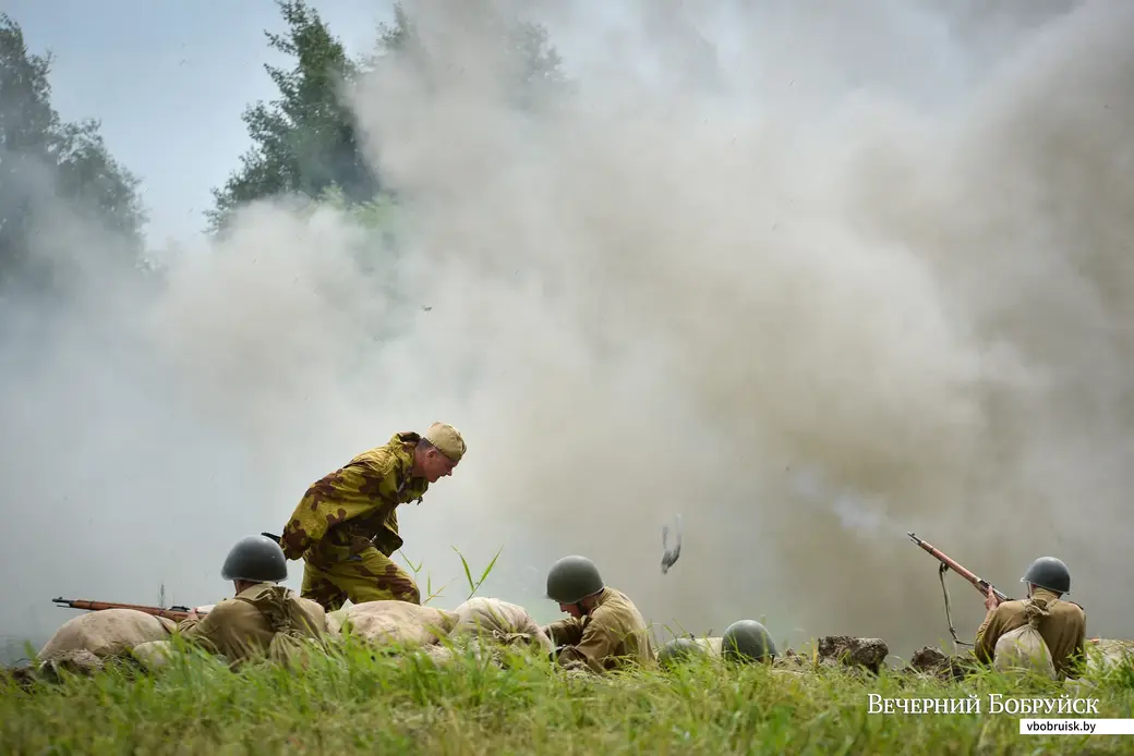27.06.2021. Бобруйский район. Слет военно-исторических клубов «Бобруйский котел» и реконструкция захвата и удержания переправы и плацдарма на западном берегу Березины