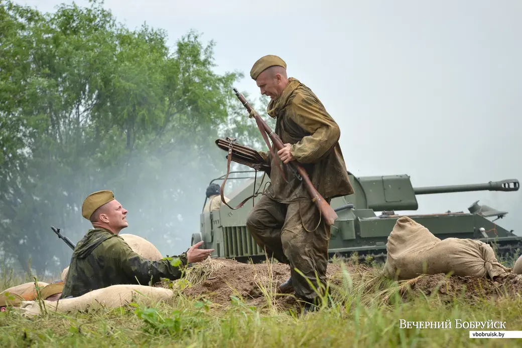 27.06.2021. Бобруйский район. Слет военно-исторических клубов «Бобруйский котел» и реконструкция захвата и удержания переправы и плацдарма на западном берегу Березины