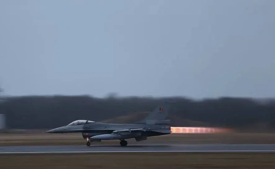 Истребитель F-16 Военно-воздушных сил Бельгии.