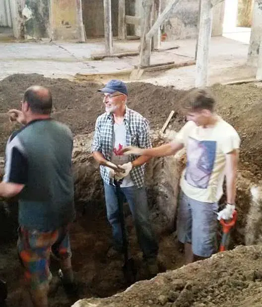 Раскопкі ў Мсціслаўскім касцеле. 11 - 12 жніўня 2021.Фота: старонка ў Facebook Аляксандра Агеева