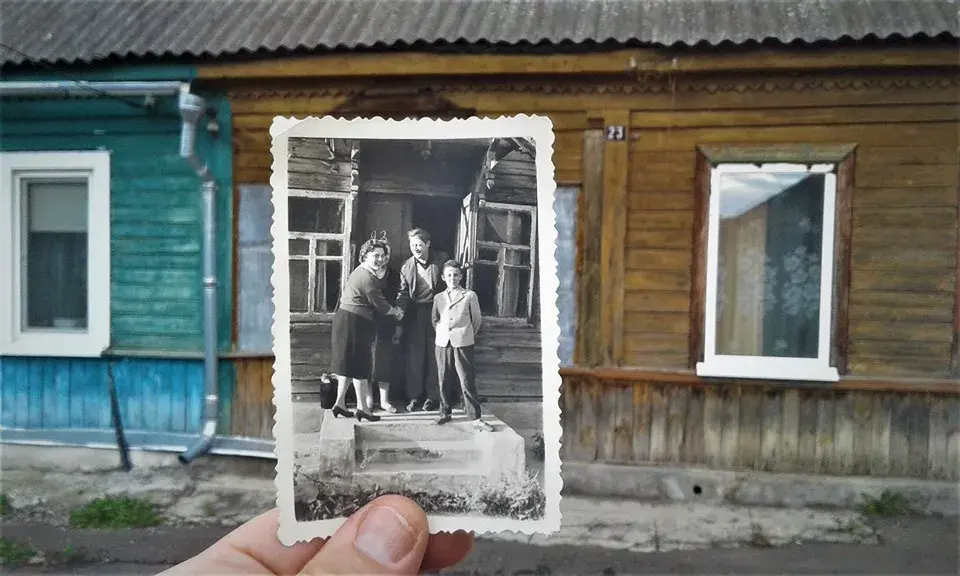 Заходите, гости дорогие! Дом, где жила семья Юркевичей, в шестидесятые годы и сегодня.