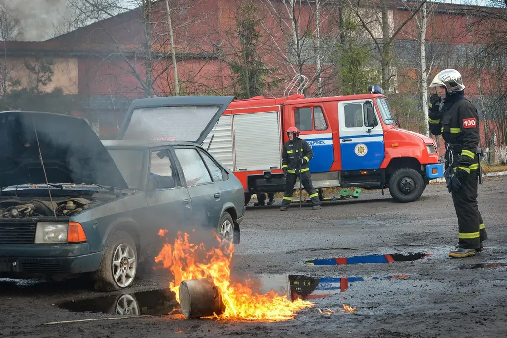04.11.2021. Бобруйск. Учения подразделений Бобруйского горрайотдела по ЧС на объектах ОАО «Белшина».
Фото из архива