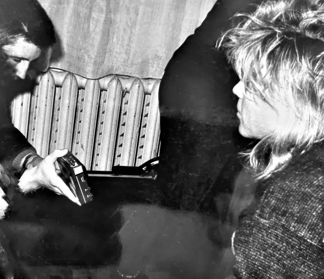 Во время интервью с Глызиным в Могилеве. 1992 год.