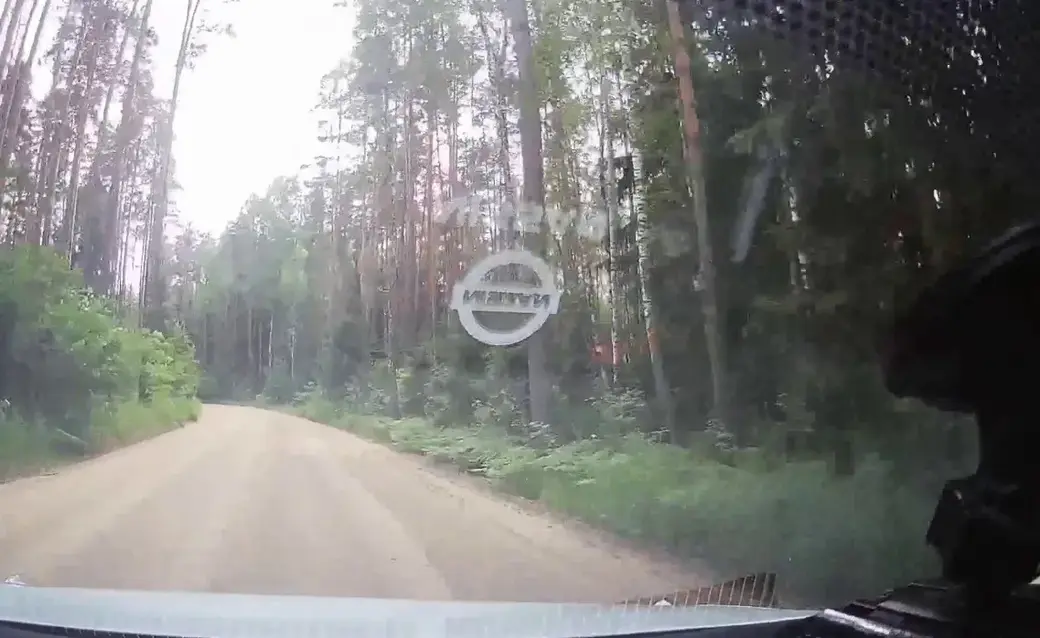 Кадр записи с видеорегистратара перед аварией.