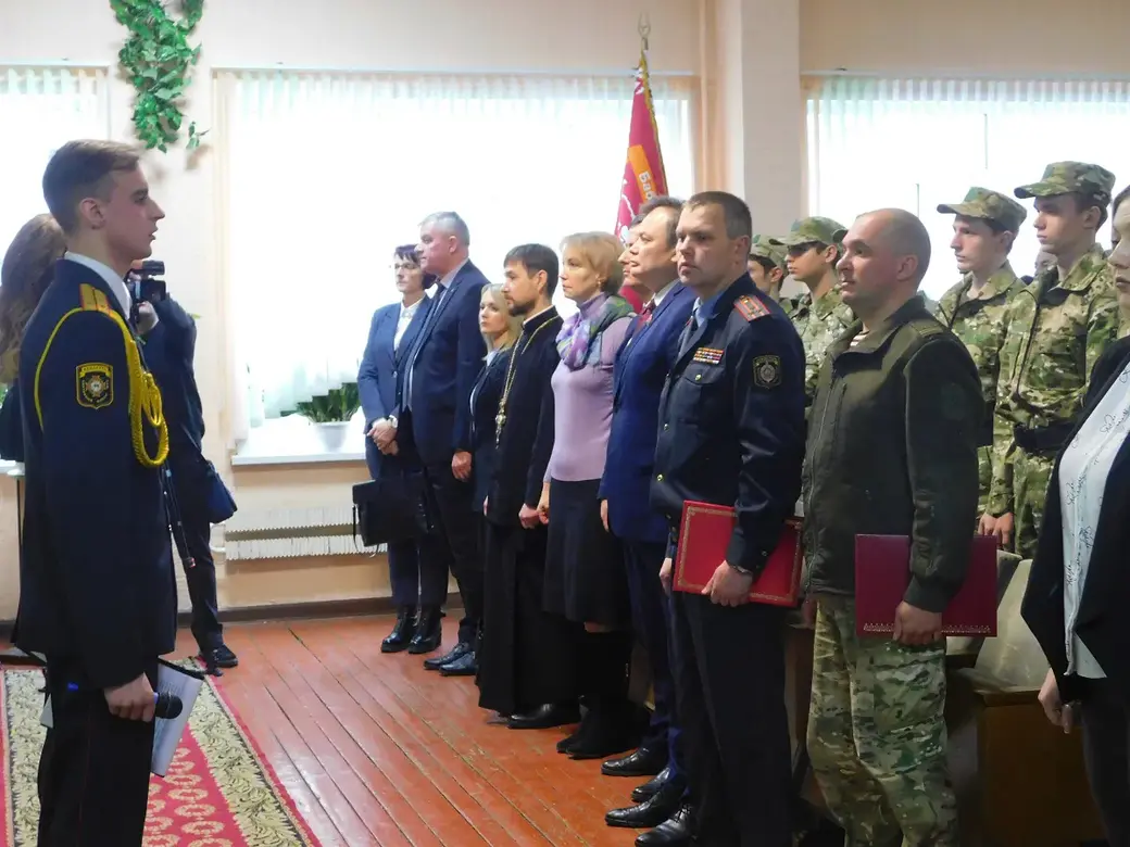 Бобруйск, 18 декабря 2021 года. Открытие детского военно-патриотического клуба «Зубр» в войсковой части 5527.