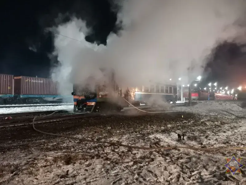 21.12.2021. В Орше загорелся электропоезд.