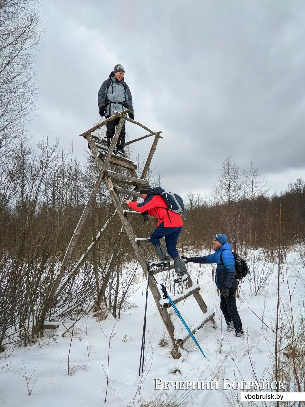 22.01.2022. Ковалевский сельский Совет. Зимний пешеходный поход по Дубовскому каскаду озер участников велосипедного интернет-сообщества и туристов клуба «Родина» ОАО