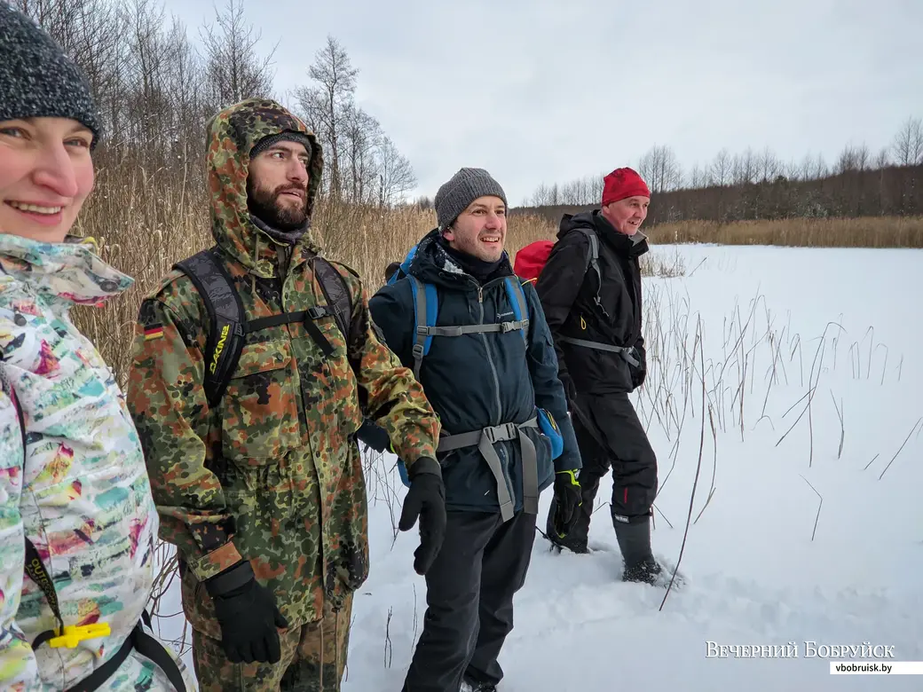 22.01.2022. Телушский сельский Совет. Зимний пешеходный поход по Дубовскому каскаду озер участников велосипедного интернет-сообщества и туристов клуба «Родина» ОАО
