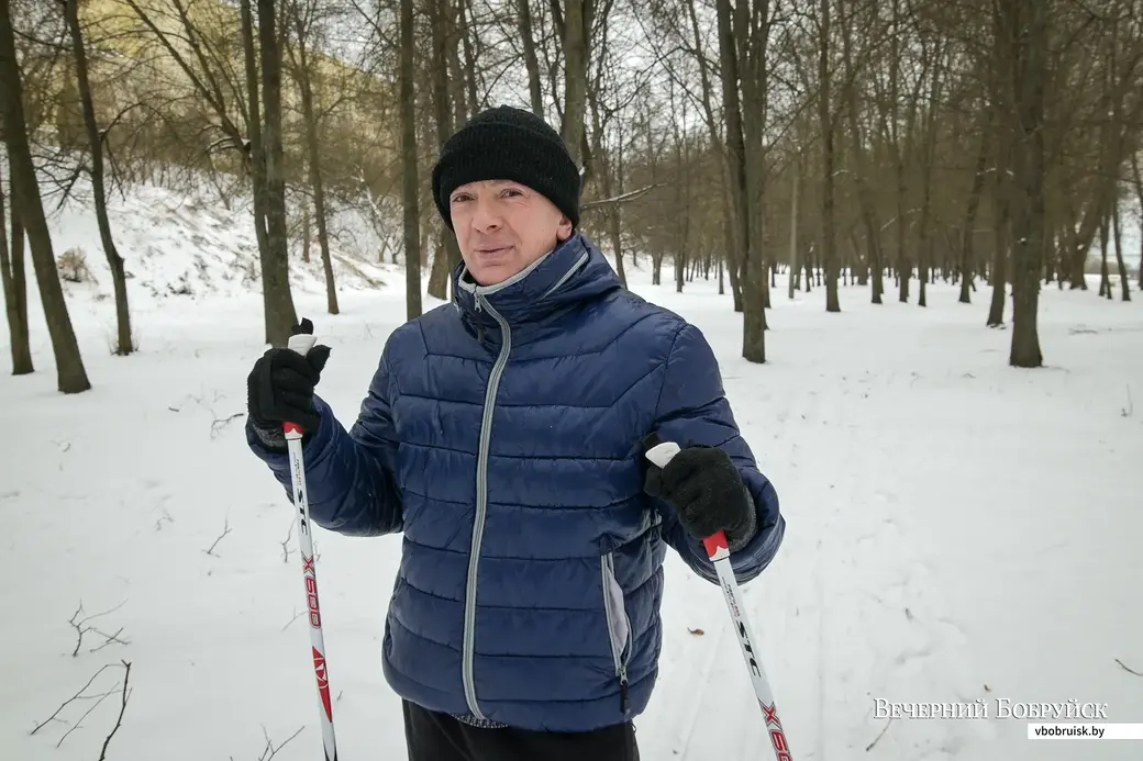 24.01.2022. Бобруйск. Лыжная трасса возле санатория имени В.И.Ленина и городского пляжа