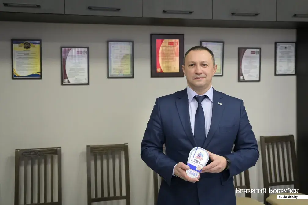 19.01.2022. Бобруйск. Директор филиала «Бобруйский» ОАО «Бабушкина крынка» Сергей Козлов