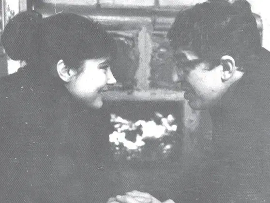 Татьяна Самойлова с Солом Шульманом у него дома в Бобруйске, 1964 год.