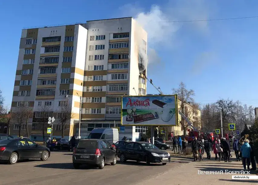 20 марта, пожар на 6-м этаже девятиэтажки по ул. Урицкого.