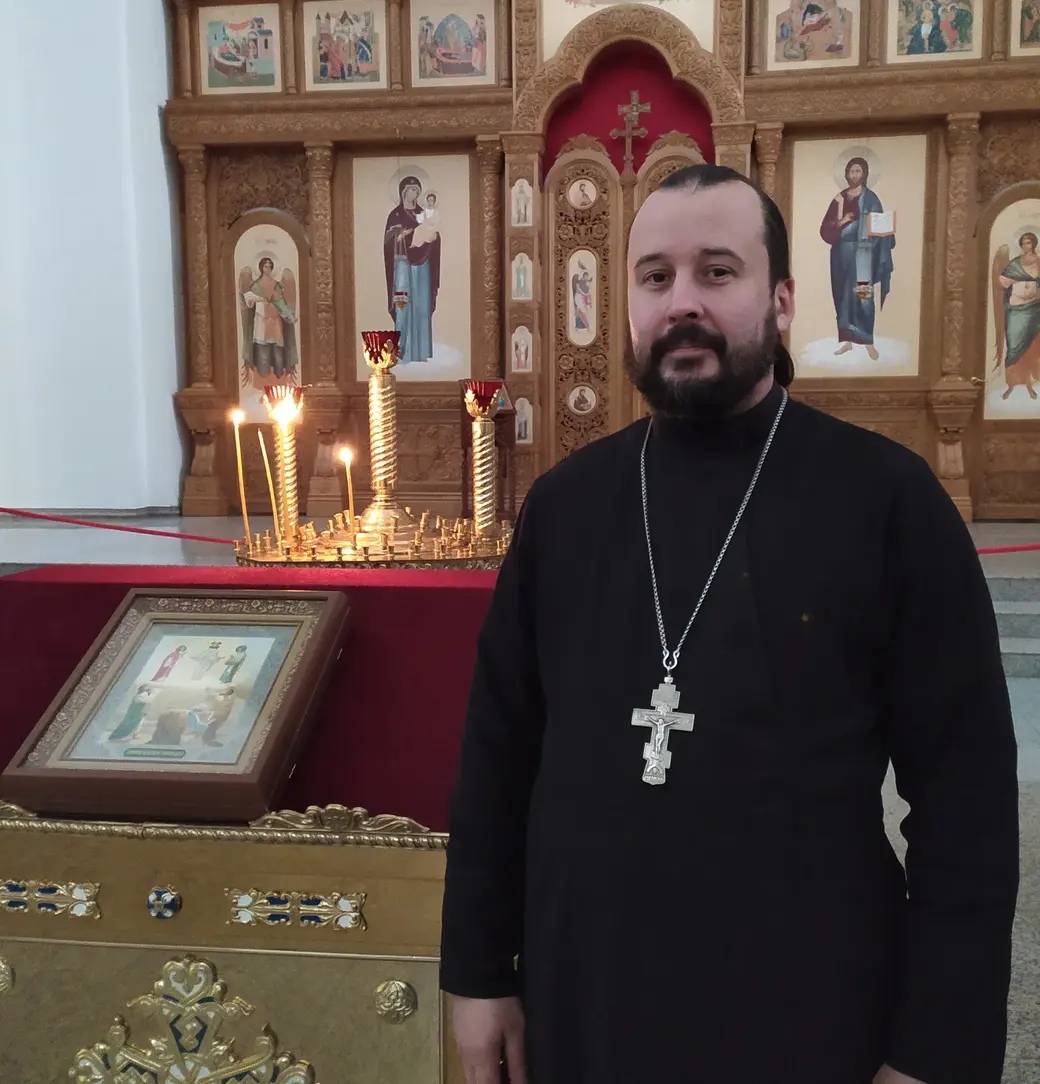 Клирик Спасо-Преображенского кафедрального собора г. Могилева, настоятель храма в аг. Межисетки иерей Виктор Никишов. Фото автора