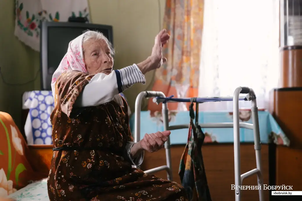 Плёсы, Бобруйский район. Бывшая узница Анна Федоровна Загорцева. Июнь 2022г.