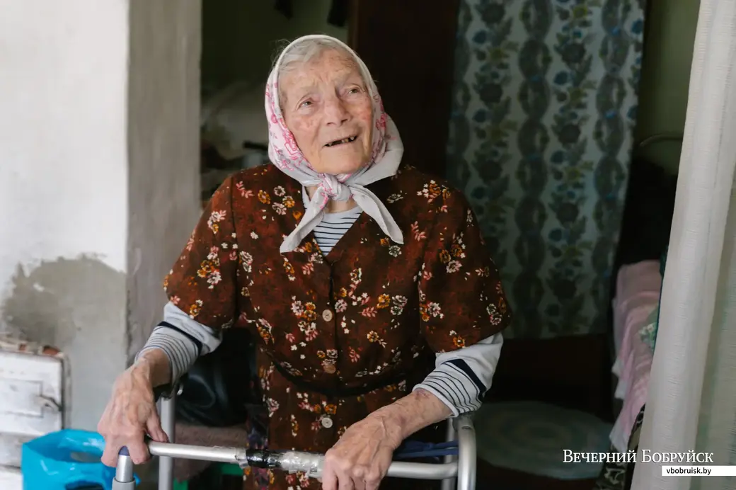 Плёсы, Бобруйский район. Бывшая узница Анна Федоровна Загорцева. Июнь 2022г.