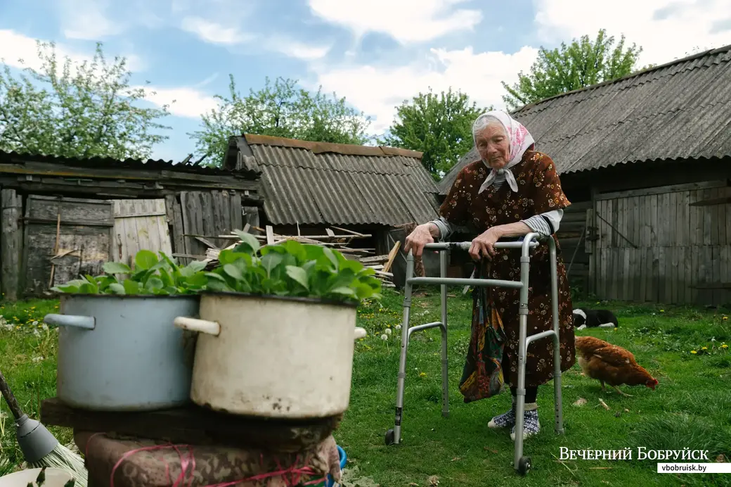 Плёсы, Бобруйский район. Бывшая узница Анна Федоровна Загорцева. Июнь 2022г.
