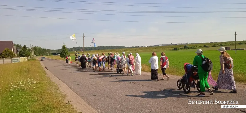 Будслаўскі фэст –2022. Сумесная калона бабруйскіх і ракаўскіх пілігрымаў