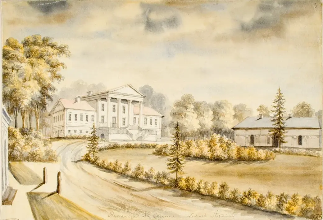 Усадьба в Рованичах на картине Н. Орды. Wikimedia