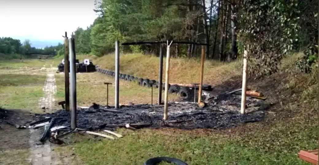 Учебный полигон в Киселевичах. Кадр из видео МВД