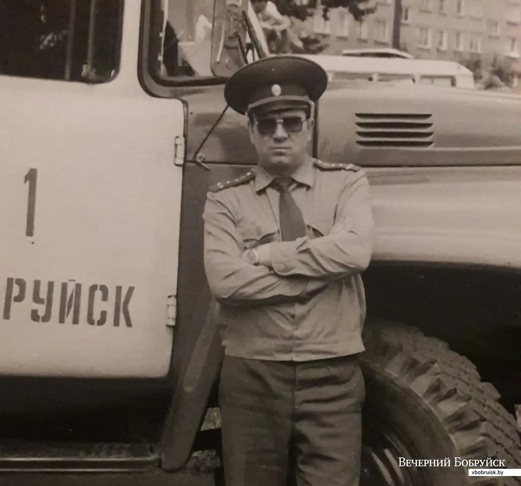 Леонид на службе в Бобруйске, 1980 год.