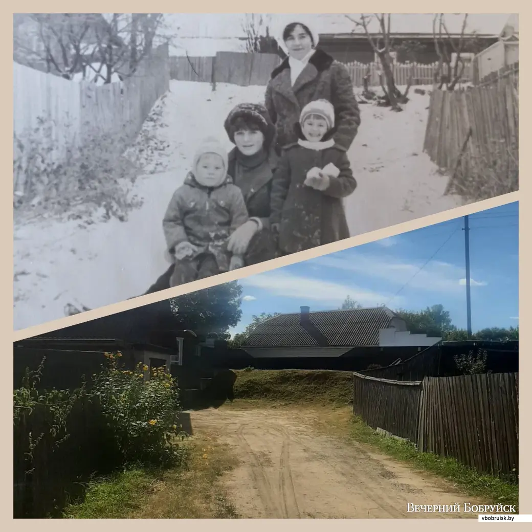 Бобруйск, улица Береговая: зима 1981 года и сентябрь 2022.