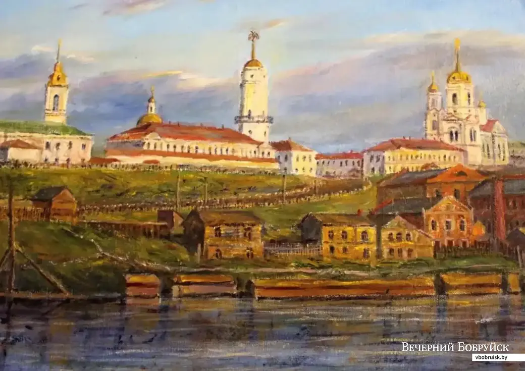 Могилев 18 века. Работа могилевского художника Сергея Киселева. Сентябрь 2022 года.
