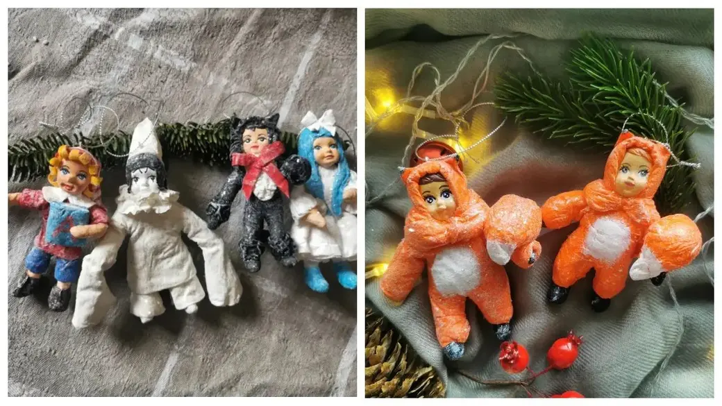 Елочные игрушки, которые создает бобруйчанка Кристина Бизун.