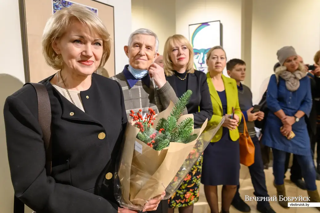 22.12.2022. Бобруйск. Открытие персональной выставки Тихона Абрамова в Бобруйском художественном музее в честь 55-летия художника