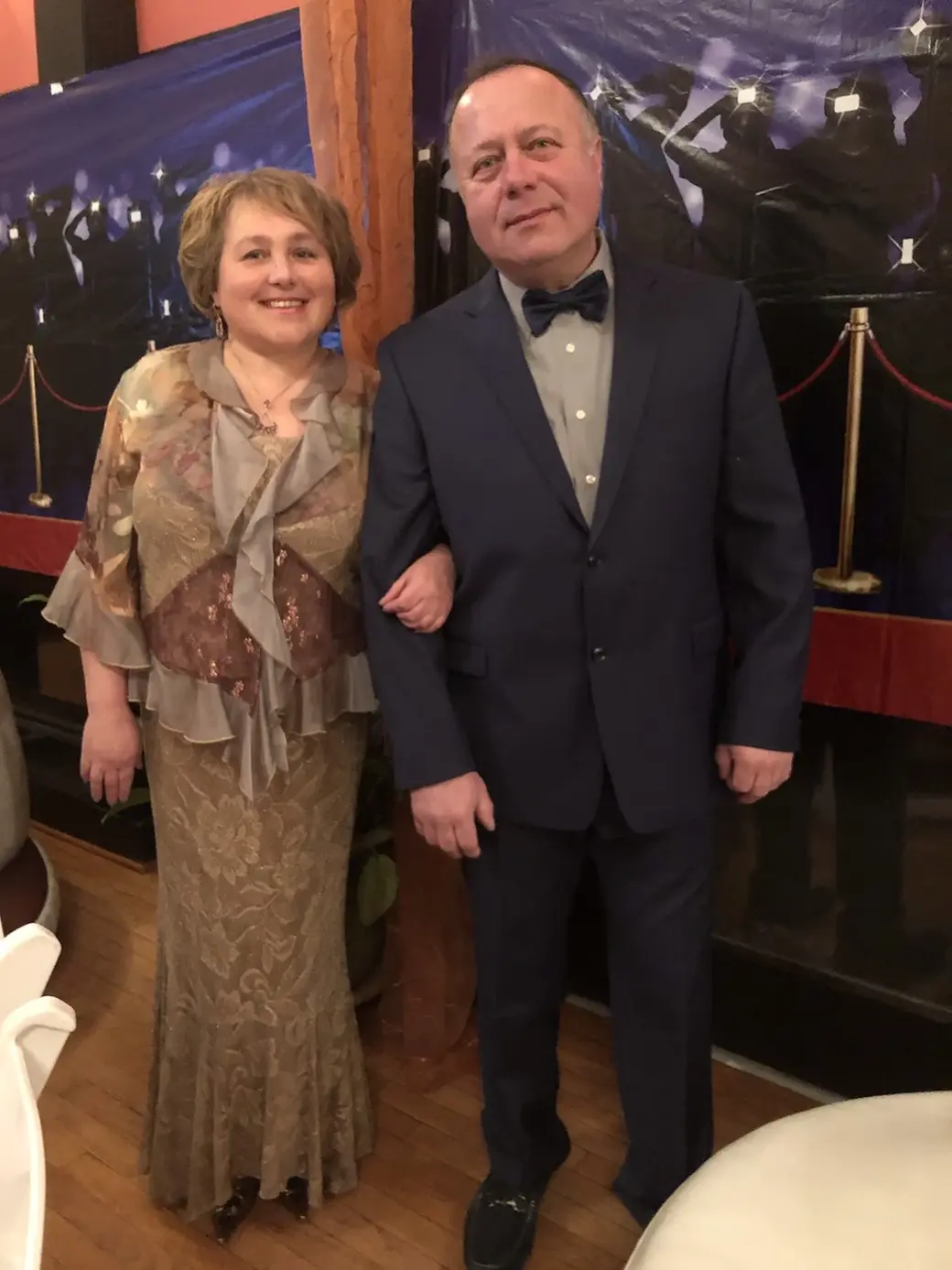 Леонид с супругой Маргаритой на вечеринке