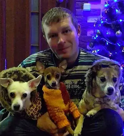 Юрий Качановский со своими домашними любимцами.