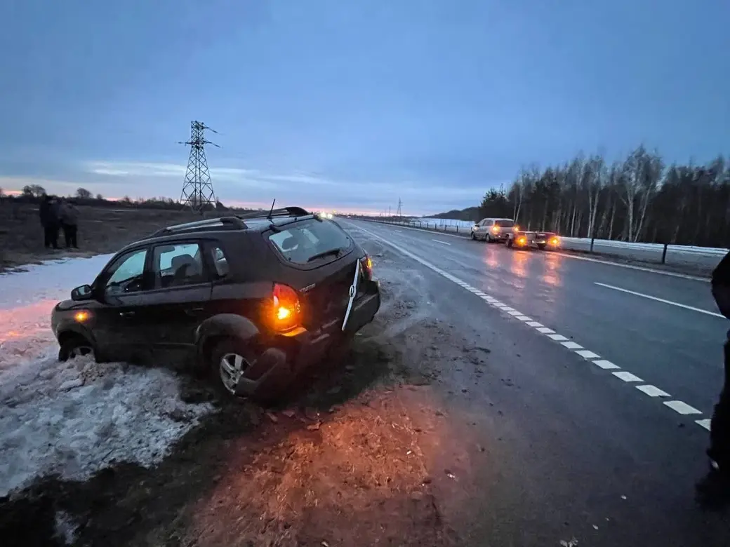 19 января, автодорога Минск-Гомель между агрогородком Телуша и деревней Плесы в Бобруйском районе. Фото: УВД Могилевского облисполкома.