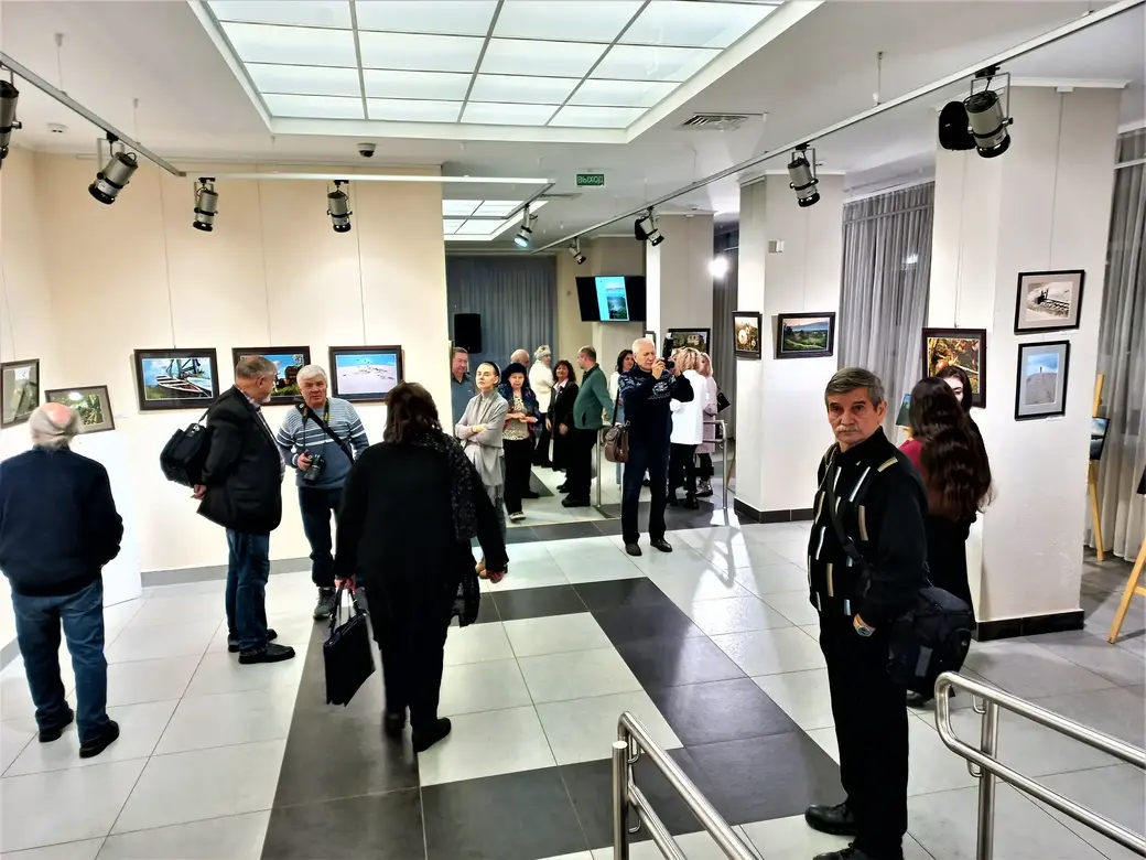 Открытие фотовыставки «Рассвет над Свислочью». Могилев, выставочный зал музея истории Могилева, 18.01.2023 года.