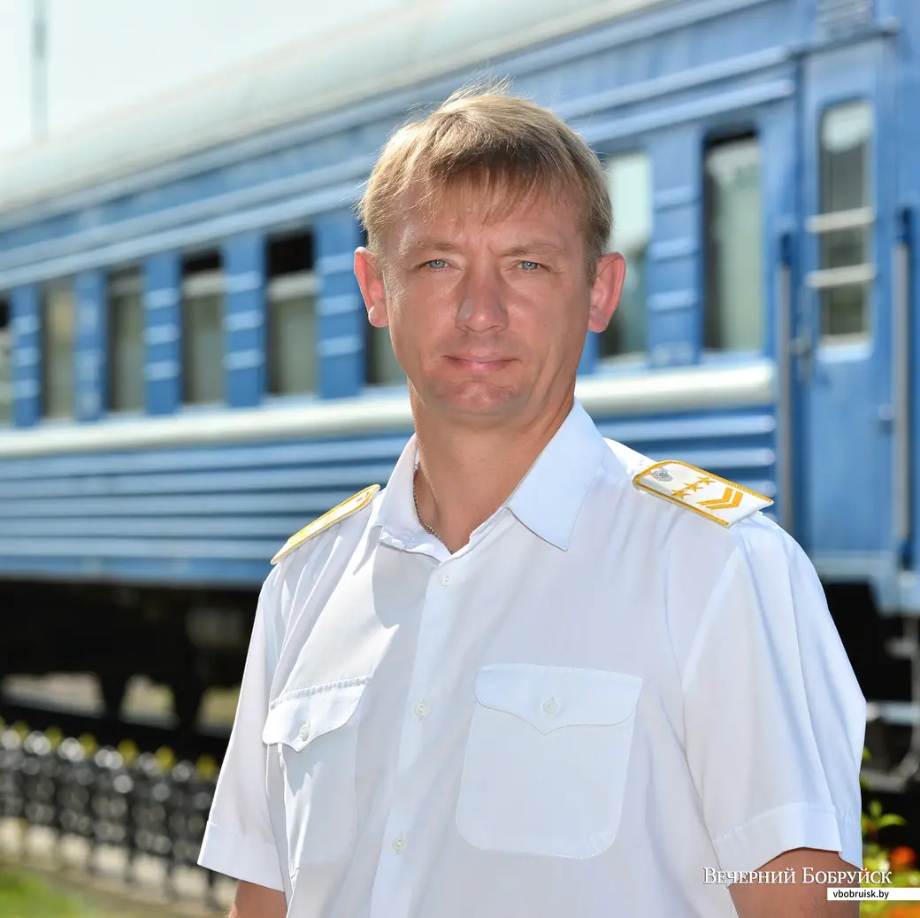 25.07.2014, Бобруйск. Объединенная станция Бобруйск. Начальник объединенной станции «Бобруйск» Олег Болбас.