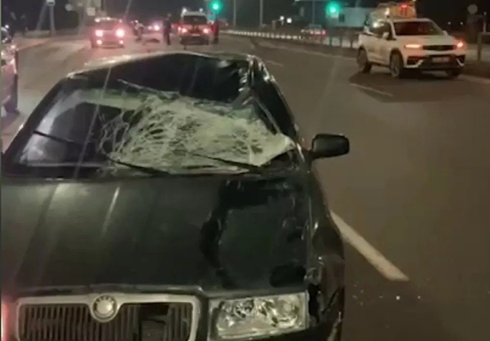 В Могилеве автомобиль сбил велосипедиста: 66-летний мужчина погиб. Кадр видео УВД.