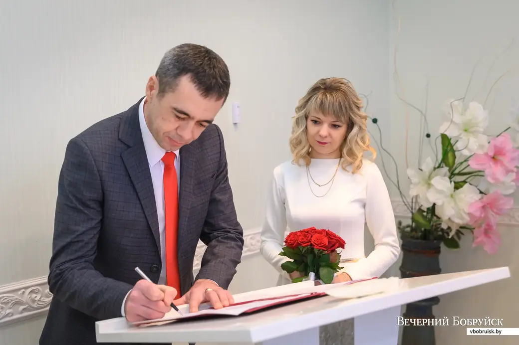 03.02.2023. Бобруйск. Дмитрий и Виктория Зотовы. Отдел ЗАГС Бобруйского горисполкома.