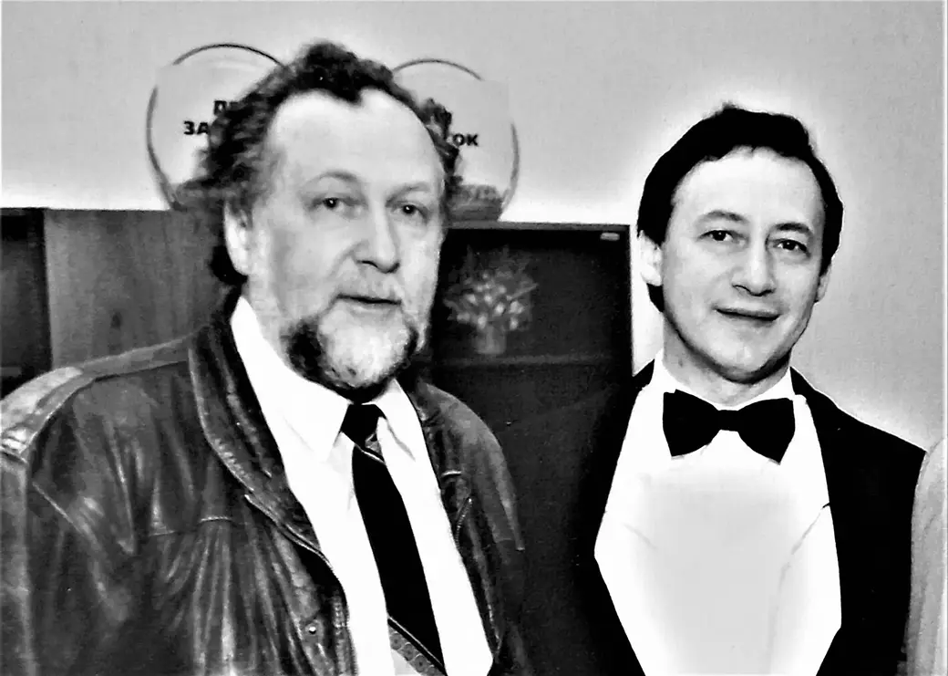 Владимир Браиловский и его товарищ молодости Владимир Спиваков. Могилев, 1990-е годы.