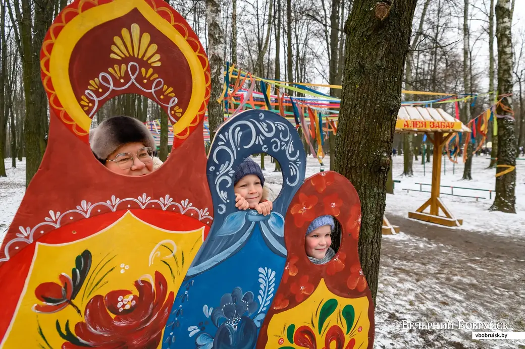 26.02.2023. Бобруйск. Городской парк культуры и отдыха. Народные масленичные гулянья «Шчодрая масленка на добрая зямлi».
