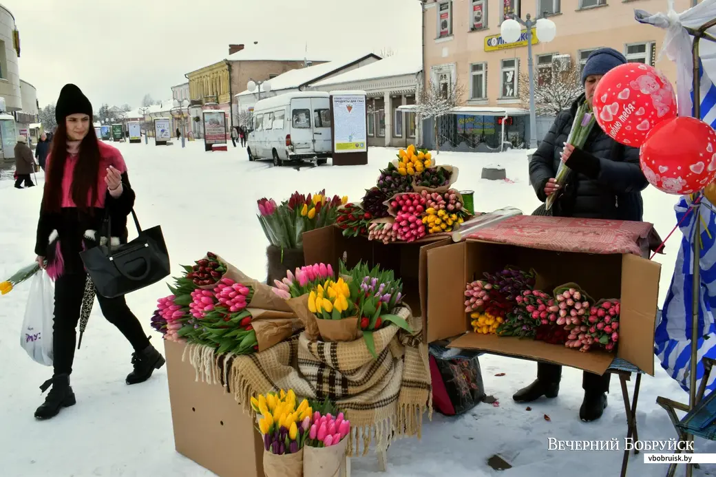 7.03.2023, Бобруйск. Цветочная торговля.