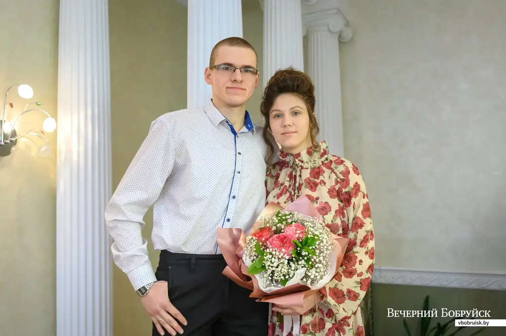 16.03.2023. Отдел ЗАГС Бобруйского горисполкома. Свадебная пара. Даниил и Валерия Граховские.
