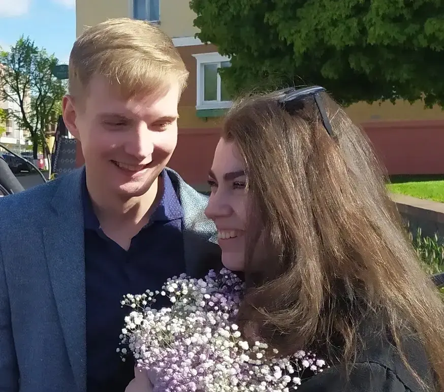 ЗАГС, Могилев. 06.05.2023. Мужем и женой стали Максим и Евгения Евмененко.
