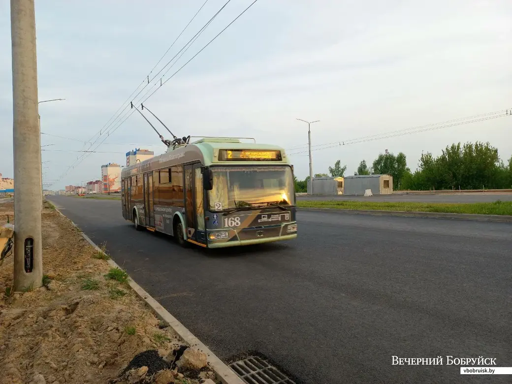 15.05.2023, Бобруйск, седьмой микрорайон. Движение по продленной троллейбусной линии началось в канун Дня Победы.