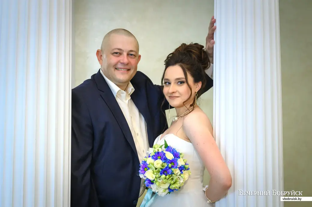 14.07.2023. Отдел ЗАГС Бобруйского горисполкома. Свадебная пара. Евгения и Дмитрий