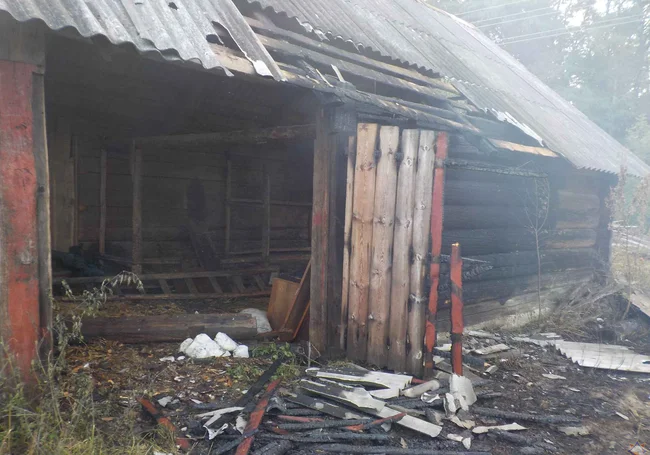 Житель Бобруйского района хотел сжечь мусор, а спалил сарай