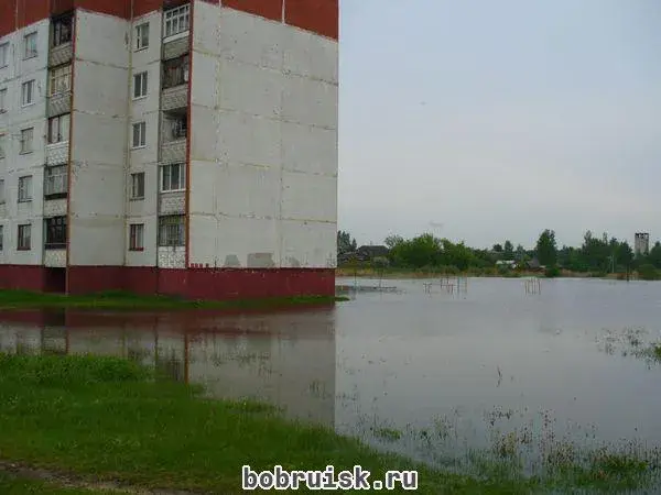 Бобруйск, 17 мая 2010 года. На территории города подтоплены 109 подворий и около 35 жилых домов..