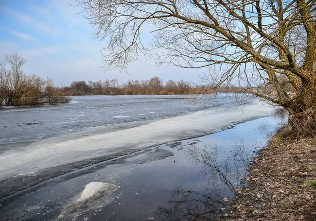 В Бобруйске спасли мужчину, который переходил реку по тонкому льду