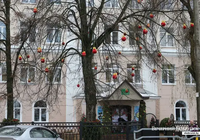 Фотофакт: новогодняя липа и другие новые украшения Бобруйска