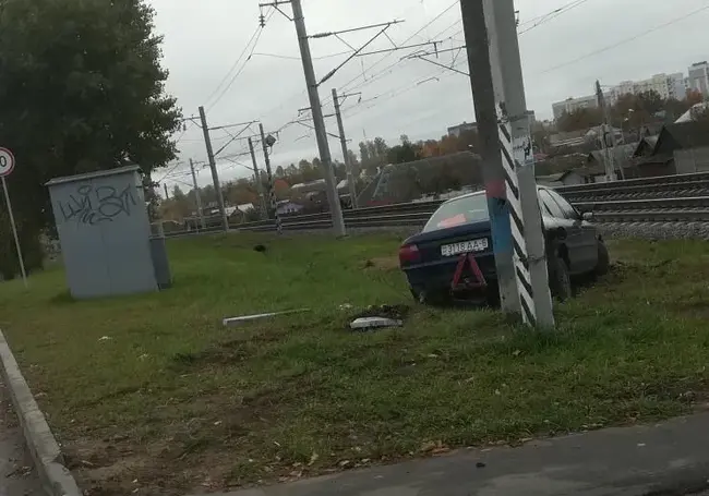 Авария на железнодорожном переезде в Бобруйске