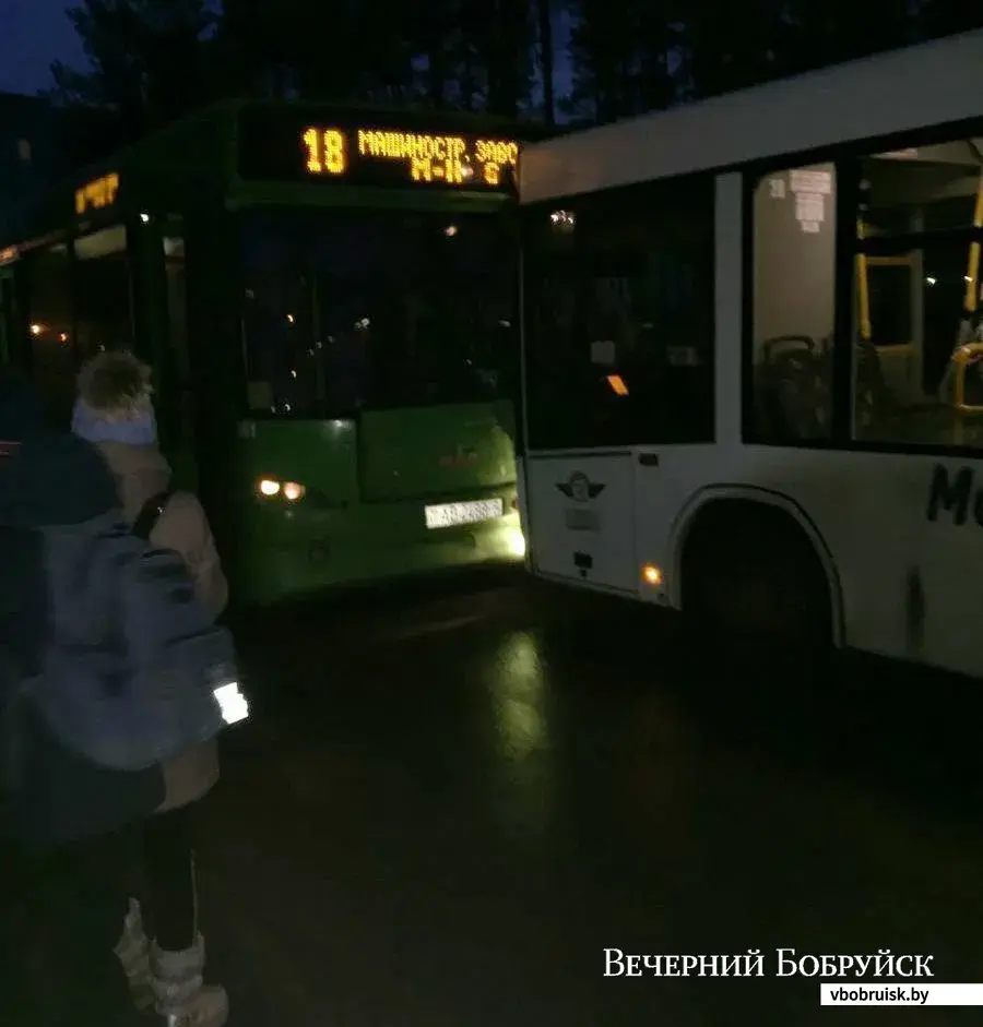 В Бобруйске столкнулись два автобуса. Один вез школьников (дополнено) |  bobruisk.ru