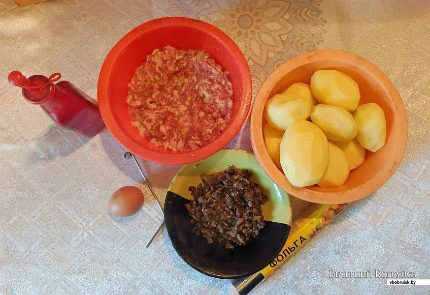 Как приготовить Картофель фаршированный фаршем запеченный в духовке рецепт пошагово