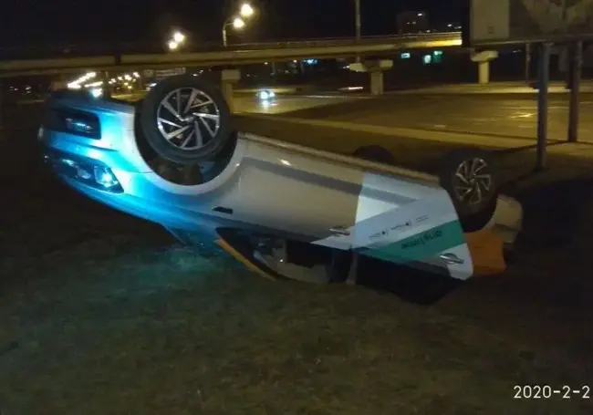 Нетрезвый водитель перевернулся на каршеринговом авто в Минске